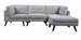 Churchill 4 Piece Modular Sectional in Grey Fabric by Coaster - 551301-4