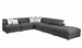 Serene 6 Piece Sectional in Charcoal Linen Blend Fabric by Coaster - 551324-6