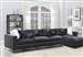 Schwartzman 5 Piece Sectional Sofa in Charcoal Velvet Upholstery by Coaster - 551391-005
