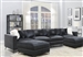 Schwartzman 6 Piece Sectional in Charcoal Velvet Upholstery by Coaster - 551391-006