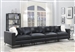 Schwartzman 4 Piece Sectional Sofa in Charcoal Velvet Upholstery by Coaster - 551391-04