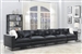 Schwartzman 5 Piece Sectional Sofa in Charcoal Velvet Upholstery by Coaster - 551391-05
