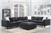 Schwartzman 6 Piece Sectional in Charcoal Velvet Upholstery by Coaster - 551391-6