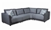 Seanna 4 Piece Sectional in Two Tone Grey Chenille by Coaster - 551441-4