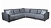 Seanna 5 Piece Sectional in Two Tone Grey Chenille by Coaster - 551441-5