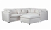 Hobson 4 Piece Sectional in Off White Linen Like Fabric by Coaster - 551451-4