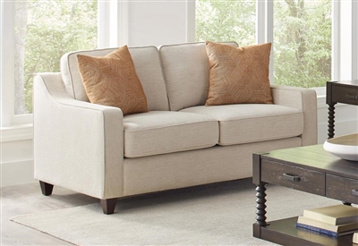 Christine Loveseat in Beige Chenille Fabric by Coaster - 552062