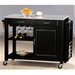 Black Kitchen Island with Granite Top and Wheels by Coaster - 5870