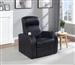 Cyrus Home Theater Seating Recliner in Black Leather by Coaster - 600001