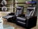 Director Theater Seating - 2 Black Leather Chairs COA-5000-2