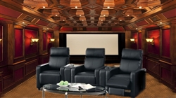 Executive 5 Piece Black Theater Seating - 60018