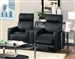 Reeva 3 Piece 2 Seater Black Theater Seating by Coaster - 600181-3