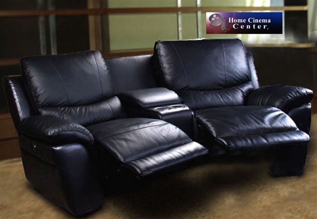 Motorized Black Leather Chairs, Lucerne Leather Power Motion Sofa