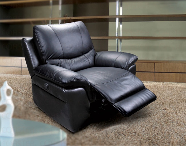 Motorized Black Leather Recliner By, Lucerne Leather Power Motion Sofa