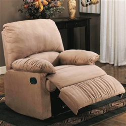 Bagio Recliner in Light Brown Microfiber by Coaster - 600264