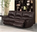Clifford Dual Reclining Sofa in Chocolate Brown Leather by Coaster - 600281