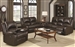 Boston Reclining 2 Piece Sofa Set in Brown Leather Like Vinyl Upholstery by Coaster - 600971S