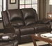 Boston Reclining Loveseat in Brown Leather Like Vinyl Upholstery by Coaster - 600972