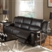 Lee Reclining Sofa in Black Leather Upholstery by Coaster - 601061
