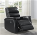 Dario Glider Recliner in Black Performance Leatherette Upholstery by Coaster - 601516