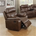 Damiano Recliner in Brown Leatherette Upholstery by Coaster - 601693