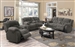 Weissman 2 Piece Reclining Sofa Set in Grey Padded Textured Fleece by Coaster - 601921-S
