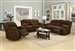 Weissman 2 Piece Reclining Sofa Set in Chocolate Brown Padded Textured Fleece by Coaster - 601924-S