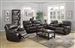 Willemse 2 Piece Reclining Sofa Set in Dark Brown Leatherette Upholstery by Coaster - 601931-S