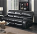 Willemse Reclining Sofa in Black Leatherette Upholstery by Coaster - 601934