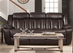 Bevington Reclining Sofa in Chocolate Leatherette Upholstery by Coaster - 602041