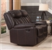 Bevington Reclining Loveseat in Chocolate Leatherette Upholstery by Coaster - 602042