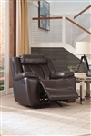 Bevington Recliner in Chocolate Leatherette Upholstery by Coaster - 602043