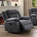 Higgins Glider Recliner in Grey Performance Coated Microfiber Upholstery by Coaster - 602263
