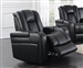 Delangelo Power Recliner in Black Leather Like Upholstery by Coaster - 602303P
