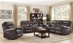 Sawyer 2 Piece Reclining Sofa Set in Brown Leatherette Upholstery by Coaster - 602331-S