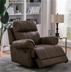 Brixton Glider Recliner in Buckskin Brown Performance Coated Microfiber by Coaster - 602443