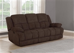 Belize Reclining Sofa in Brown Performance Fabric by Coaster - 602571