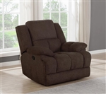 Belize Glider Recliner in Brown Performance Fabric by Coaster - 602573