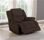Belize Power Glider Recliner in Brown Performance Fabric by Coaster - 602573P