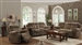 Myleene 2 Piece Reclining Sofa Set in Mocha Fabric Upholstery by Coaster - 603031-S
