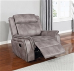 Lawrence Glider Recliner in Taupe Performance Coated Microfiber by Coaster - 603503
