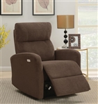 Power Recliner in Brown Performance Chenille by Coaster - 608939P