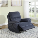 Variel Glider Recliner in Blue Performance Fabric by Coaster - 608993