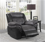 Saybrook Power Recliner in Charcoal / Black Performance Microfiber by Coaster - 609146P