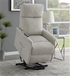 Beige Performance Fabric Power Lift Recliner by Coaster - 609407P
