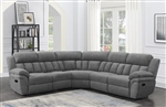 Bahrain 5 Piece Reclining Sectional in Charcoal Chenille by Coaster - 609540-5