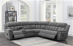 Bahrain 6 Piece Reclining Sectional in Charcoal Chenille by Coaster - 609540-6