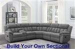 Bahrain Build Your Own Power Reclining Sectional in Charcoal Chenille by Coaster - 609540P-BYO