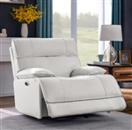 Stanford Power Glider Recliner in Off White Leather by Coaster - 650229P