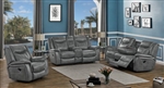 Conrad 2 Piece Reclining Living Room Set in Grey Performance Leatherette by Coaster - 650354-S2